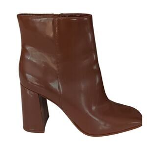 JLo block your booty shiny square toe zip closure